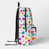 Woodstock Rainbow Polka Dot Pattern Bedrukte Rugzak (Links)