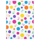 Woodstock Rainbow Polka Dot Pattern Klembord (Achterkant)