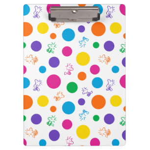 Woodstock Rainbow Polka Dot Pattern Klembord