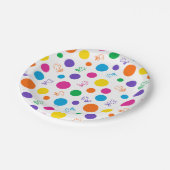 Woodstock Rainbow Polka Dot Pattern Papieren Bordje (Gekanteld)