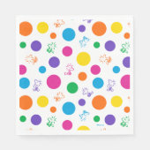 Woodstock Rainbow Polka Dot Pattern Servet (Voorkant)