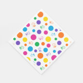 Woodstock Rainbow Polka Dot Pattern Servet (Hoek)