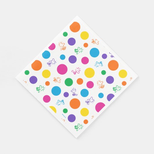 Woodstock Rainbow Polka Dot Pattern Servet (Hoek)