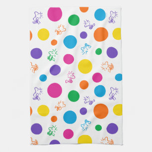 Woodstock Rainbow Polka Dot Pattern Theedoek