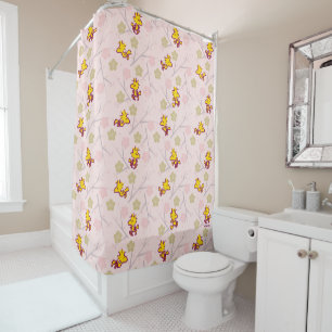 Woodstock Roze Cherry Blossom Pattern Douchegordijn