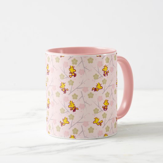 Woodstock Roze Cherry Blossom Pattern Mok (Voorkant rechts)
