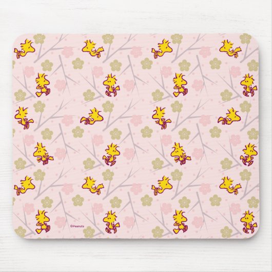 Woodstock Roze Cherry Blossom Pattern Muismat (Voorkant)