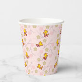 Woodstock Roze Cherry Blossom Pattern Papieren Bekers (Achterkant)