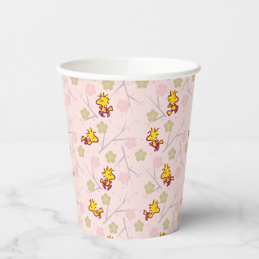 Woodstock Roze Cherry Blossom Pattern Papieren Bekers (Links)