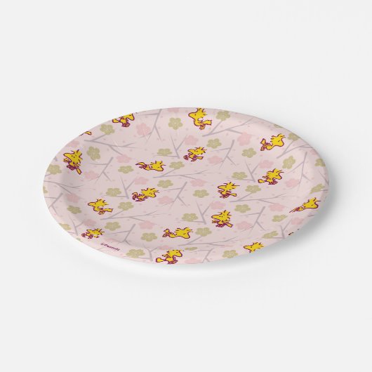 Woodstock Roze Cherry Blossom Pattern Papieren Bordje (Gekanteld)
