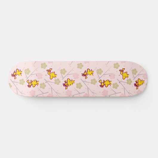 Woodstock Roze Cherry Blossom Pattern Persoonlijk Skateboard (Horizontaal)