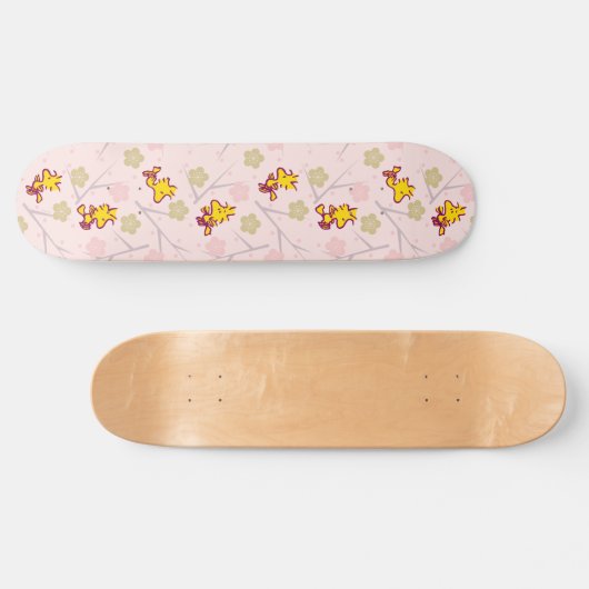 Woodstock Roze Cherry Blossom Pattern Persoonlijk Skateboard (Horizontaal)