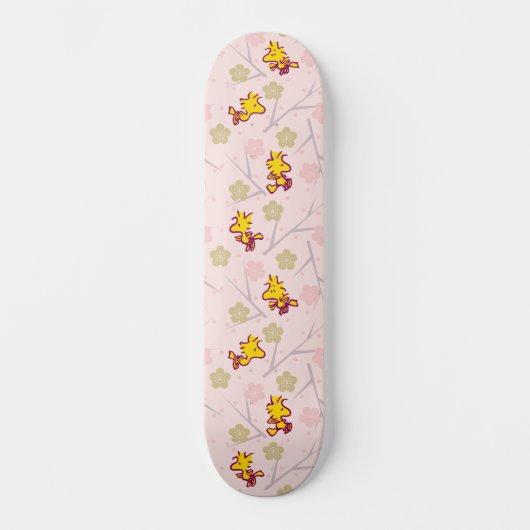 Woodstock Roze Cherry Blossom Pattern Persoonlijk Skateboard (Voorkant)