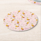 Woodstock Roze Cherry Blossom Pattern Ronde Kartonnen Onderzetter (Gebogen)