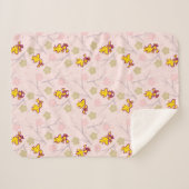 Woodstock Roze Cherry Blossom Pattern Sherpa Deken (Voorkant (horizontaal))