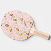 Woodstock Roze Cherry Blossom Pattern Tafeltennisbatje (Zijkant)