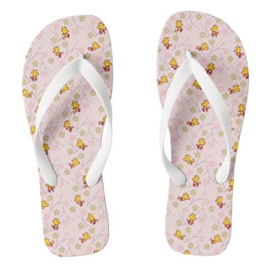 Woodstock Roze Cherry Blossom Pattern Teenslippers (Voetbed)