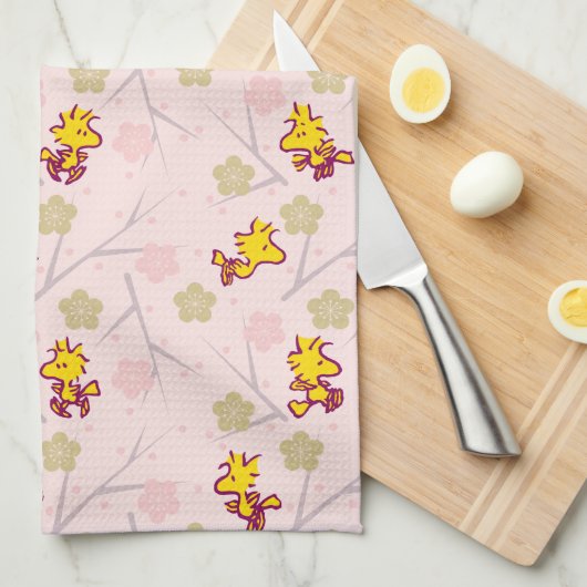 Woodstock Roze Cherry Blossom Pattern Theedoek (Quarter Fold)