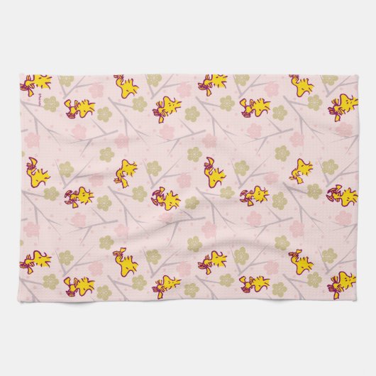 Woodstock Roze Cherry Blossom Pattern Theedoek (Horizontaal)