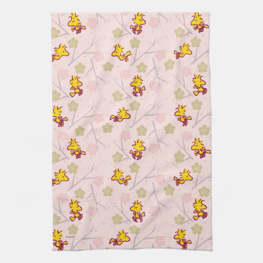 Woodstock Roze Cherry Blossom Pattern Theedoek (Verticaal)