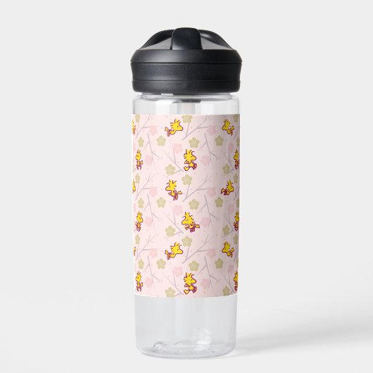 Woodstock Roze Cherry Blossom Pattern Waterfles (Voorkant)