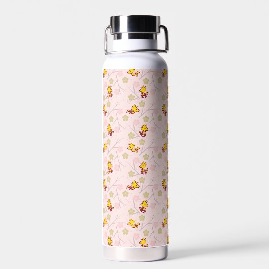 Woodstock Roze Cherry Blossom Pattern Waterfles (Achterkant)