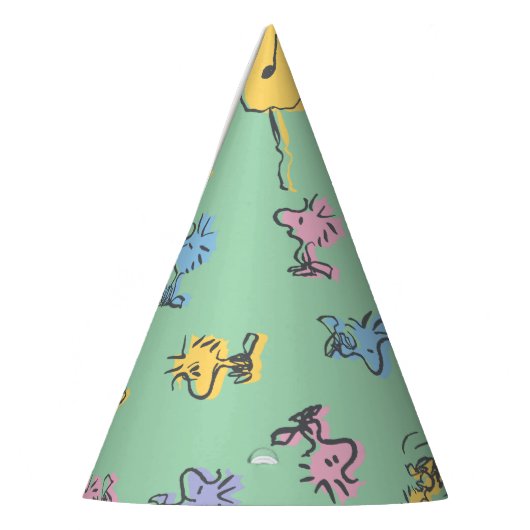 Woodstock Sugar Pop Art Pattern Feesthoedjes (Links)