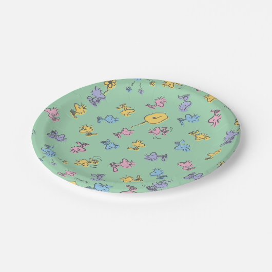 Woodstock Sugar Pop Art Pattern Papieren Bordje (Gekanteld)