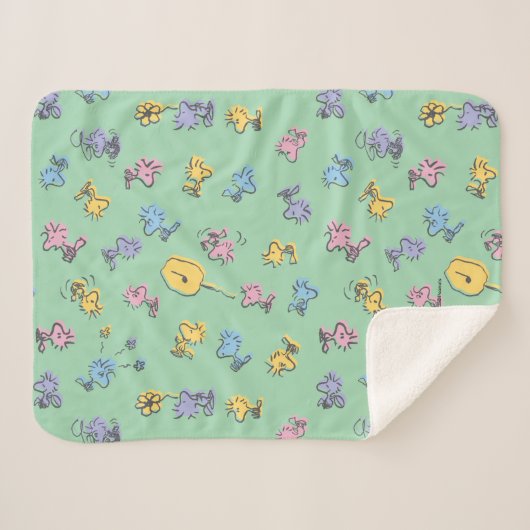 Woodstock Sugar Pop Art Pattern Sherpa Deken (Voorkant (horizontaal))