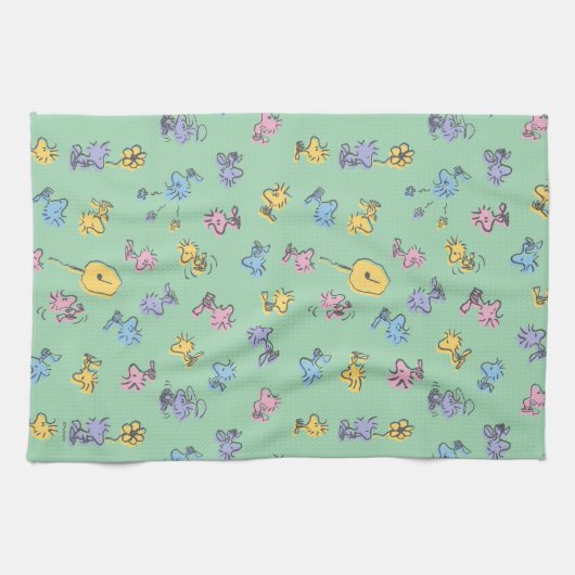 Woodstock Sugar Pop Art Pattern Theedoek (Horizontaal)