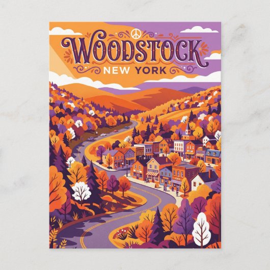 Woodstock USA Briefkaart (Voorkant)