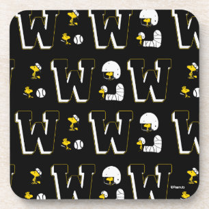 Woodstock Varsity Sports Letter Patroon Bier Onderzetter