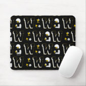 Woodstock Varsity Sports Letter Pattern Muismat (Met muis)