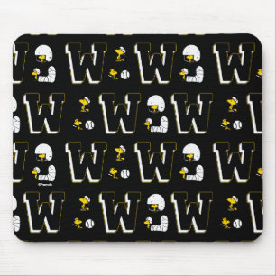 Woodstock Varsity Sports Letter Pattern Muismat