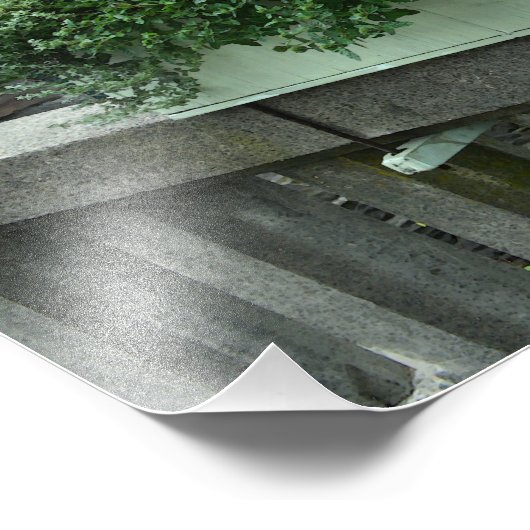 Woodstock, Vermont, Bridge Flower Box Foto Afdruk (Hoek)