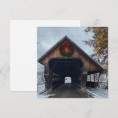 Woodstock Vermont Sneeuwvakantie Feestdagenkaart (Voorkant / Achterkant)