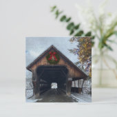 Woodstock Vermont Sneeuwvakantie Feestdagenkaart (Staand voorkant)