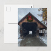 Woodstock Vermont Snowy Holiday Briefkaart (Voorkant / Achterkant)