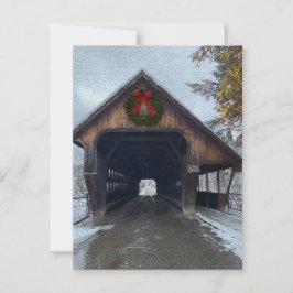 Woodstock Vermont Snowy Holiday Briefkaart