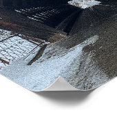 Woodstock Vermont Snowy Holiday Poster (Hoek)