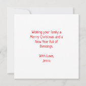 Woodstock, Vermont tijdens de kerstdagen Kaart (Achterkant)