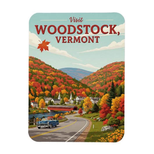 Woodstock Vermont Travel Magneet (Verticaal)
