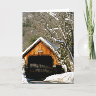 Woodstock, VT behandelde brug in de winter Kaart