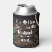 Woodsy Bachelor/Bachelorette Party Personalized Blikjeskoeler (Blikje Voorkant)