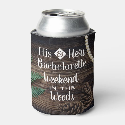 Woodsy Bachelor/Bachelorette Party Personalized Blikjeskoeler (Blikje Voorkant)