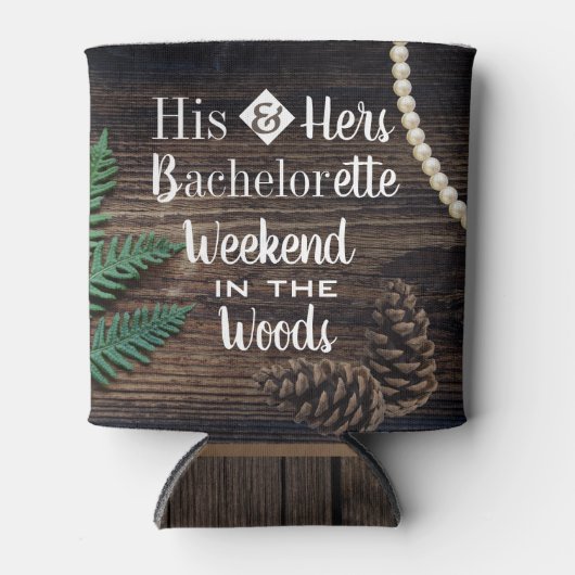 Woodsy Bachelor/Bachelorette Party Personalized Blikjeskoeler (Voorkant)