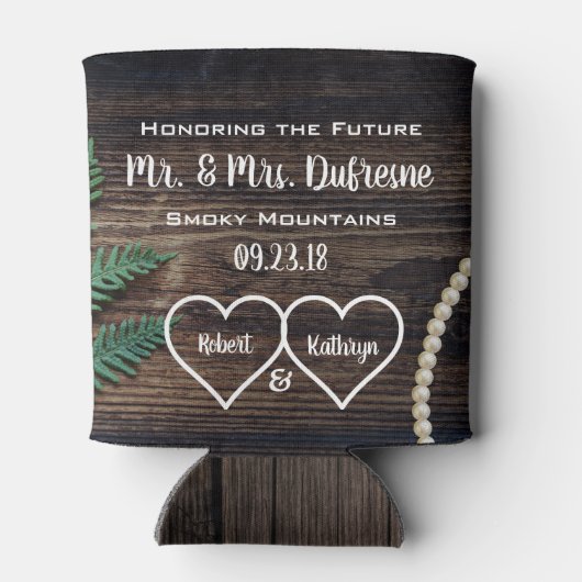 Woodsy Bachelor/Bachelorette Party Personalized Blikjeskoeler (Achterkant)