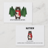 Woodsy Beer Speel Datum kaarten Contactkaartje (Voorkant / Achterkant)