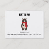 Woodsy Beer Speel Datum kaarten Contactkaartje (Achterkant)