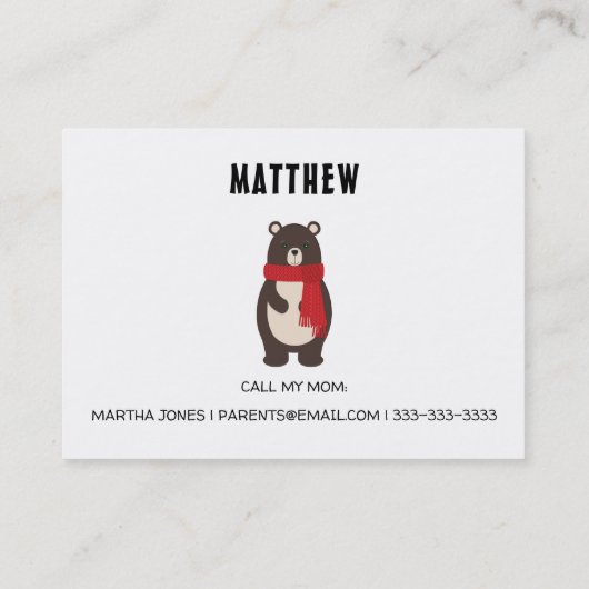 Woodsy Beer Speel Datum kaarten Contactkaartje (Achterkant)